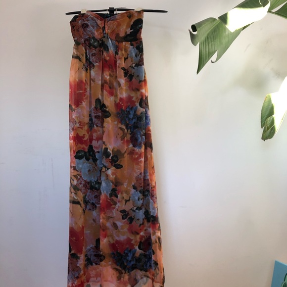 Flower print maxi dress size 32/XS - Picture 1 of 8